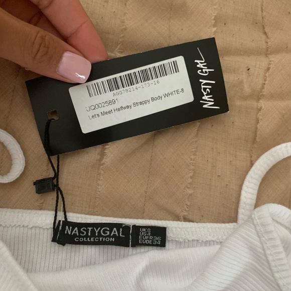 Nasty Gal white strappy cutout bodysuit - Picture 6 of 7